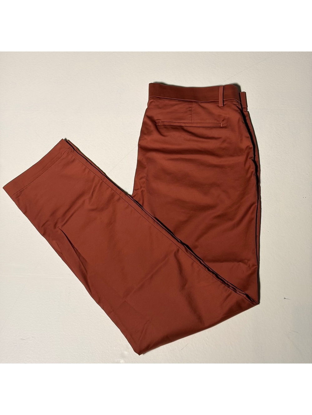 Banana Republic Slim Fit Chino Pants Mens 35x34 Rust Orange Stretch